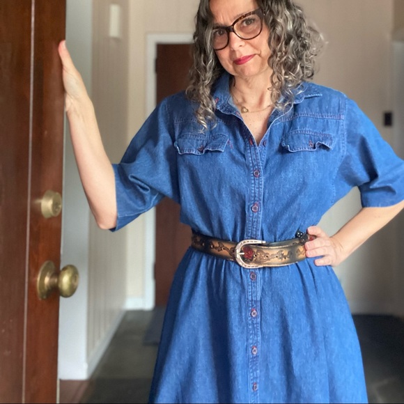 Vintage denim dress - Picture 6 of 6